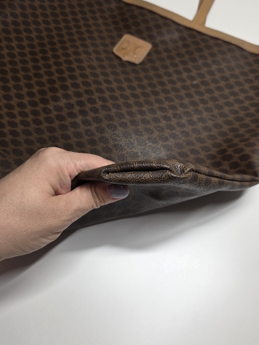 Vintage CELINE MACADAM Tote Bag - Picture 9 of 16